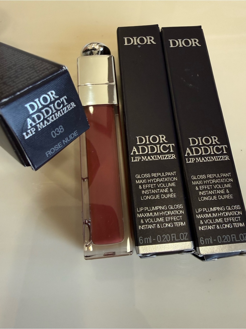 New Dior Addict Lip Maximizer Gloss - Rose Nude (038)
